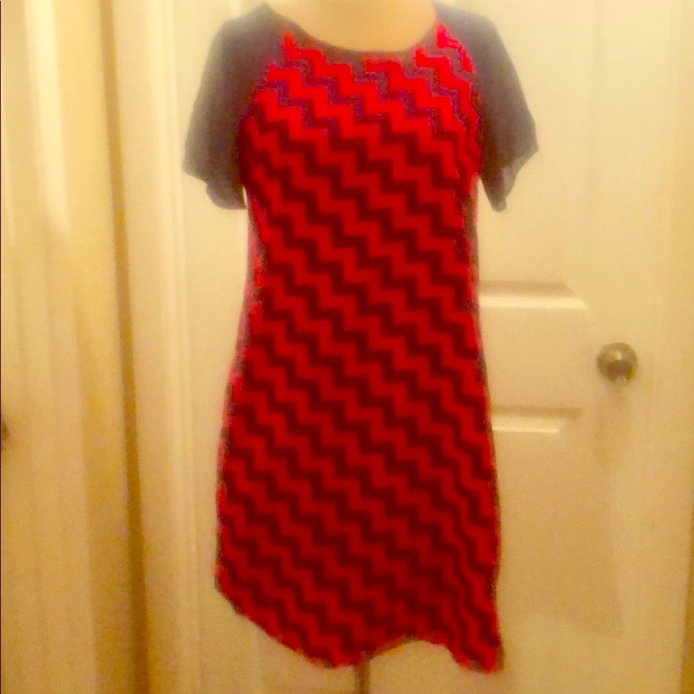 Navy and Red Dress